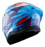 CASCO X-SPORTS HELIOS CIRCUIT NEGRO AZUL BRILLANTE CERRADO TALLA S - Imagen 4