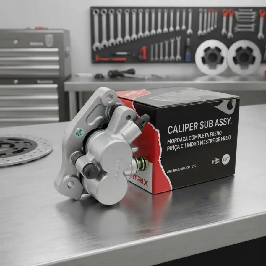 Caliper Mordaza De Freno Delantero Honda Xr 125L + pastillas de freno - Imagen 7