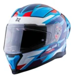 CASCO X-SPORTS HELIOS CIRCUIT NEGRO AZUL BRILLANTE CERRADO TALLA S - Imagen 3