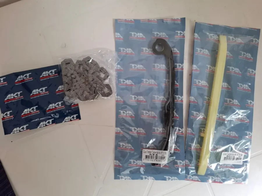 Kit Distribución De Cadenilla Original Akt Rtx 150 Guia Cadenilla - Imagen 3
