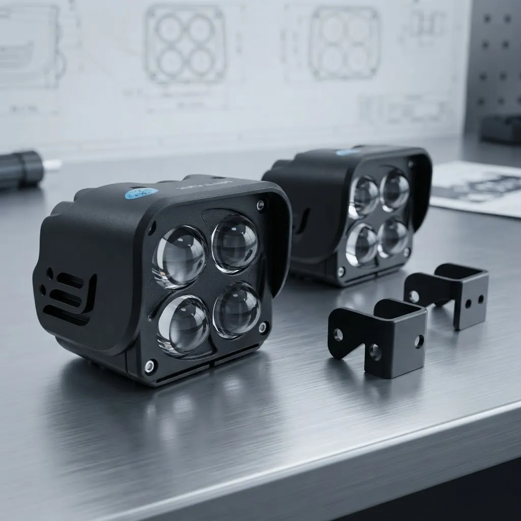 D_NQ_NP_2X_783100-MCO117164025669_092026-F Juego De Luces Exploradoras Led Laser De Alta Potencia 4 Lupas - Imagen 1