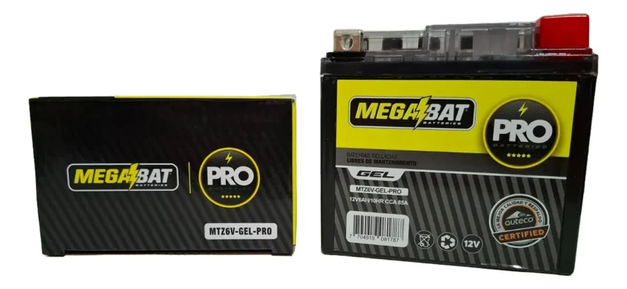Bateria Megabat Mtz6v gel Honda Xre 300 Abs Yamaha Nmax 15512v 6ah/10hr 85a - Imagen 4