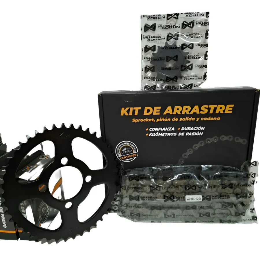 Kit De Arrastre Boxer Ct 100 102 SPOKE KS Platino 100 14-43t 428h-120l-4h - Imagen 2