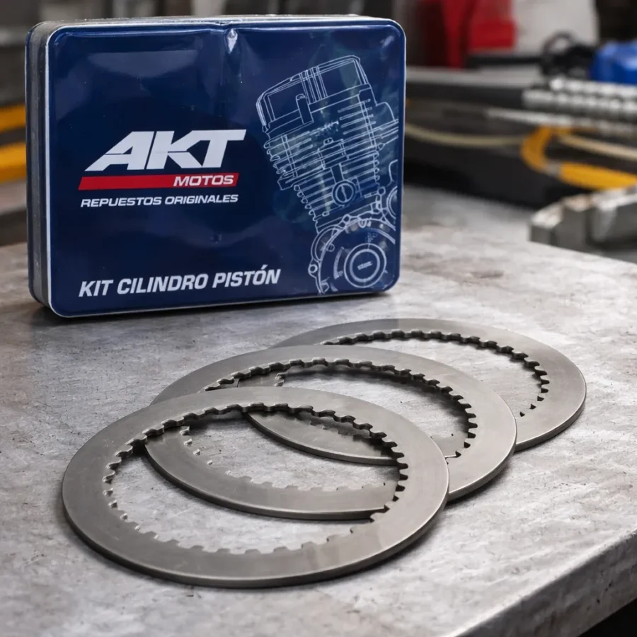 Juego Discos Separadores De Clutch Original Akt Rtx 150 - Imagen 2