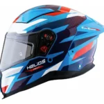 CASCO X-SPORTS HELIOS CIRCUIT NEGRO AZUL BRILLANTE CERRADO TALLA S